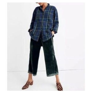Madewell Huston Velvet Pull-On Crop Pant